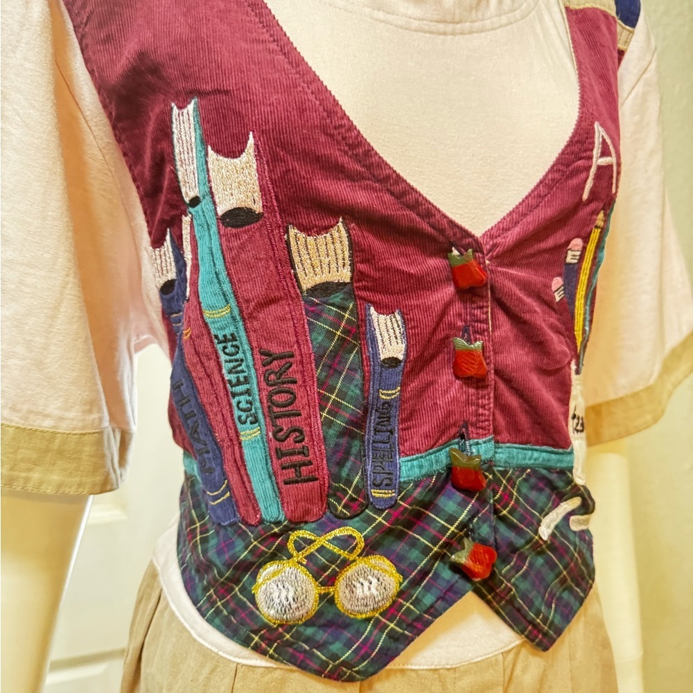 Country wear Vintage 90s 100% Cotton Sz 18 Teacher  Cottagecore MomCore L#37 - Picture 5 of 12